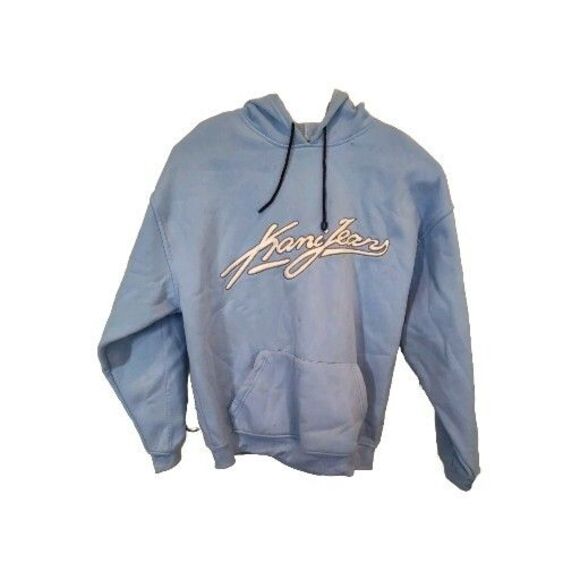 Karl Kani Hoodie Mens XXL Baby Blue Fleece Pullover Vintage 90s Hip Hop - Picture 1 of 5
